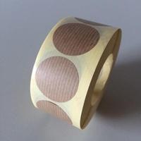 Etiket 35 mm rond kraft bruin 1000 rol - 15 stuks - thumbnail