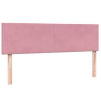 Boxspring met matras fluweel roze 140x220 cm - thumbnail