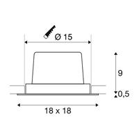 SLV InbouwspotNew Tria DL Set Square 18cm 2700K - wit - 114281 - thumbnail