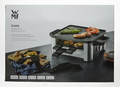WMF LONO Raclette für 4 Gourmetstel Zwart, Zilver