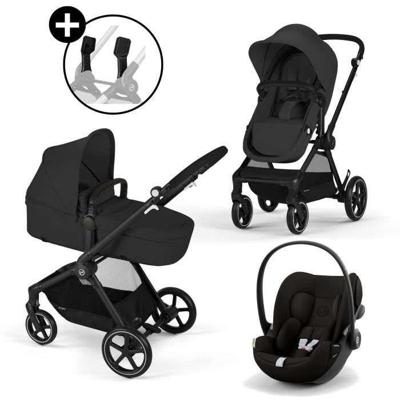 Carrinho de Bebê CYBEX EOS PLUS + Cloud G Trio: Carrinho conversível + bebê conforto extensível para recém-nascidos + moisés que se transforma em assento.