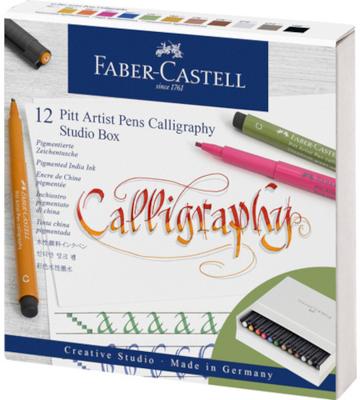 Faber Castell Tekenstift Pitt artist kalligrafieset Studiobox - 12 stuks