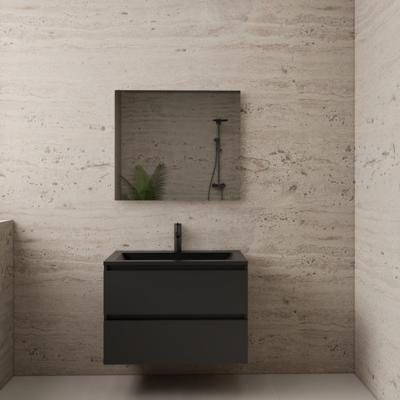 Badmeubel Boss & Wessing Paris 80 cm Mat Zwart Wastafel Compleet Mat Zwart Boss & Wessing