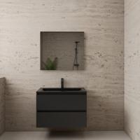 Badmeubel Boss & Wessing Paris 80 cm Mat Zwart Wastafel Compleet Mat Zwart Boss & Wessing - thumbnail