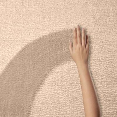 Tapeso Zacht rond vloerkleed Loft - beige - wasbaar 30°C - 120 cm rond