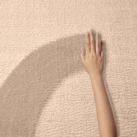 Tapeso Zacht rond vloerkleed Loft - beige - wasbaar 30°C - 120 cm rond - thumbnail