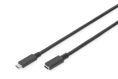 Digitus AK-300210-015-S USB-kabel USB 2.0 USB-C bus, USB-C stekker 1.50 m Zwart Flexibel, Folie afscherming, Afscherming gevlochten Digitus AK-300210-015-S USB-kabel USB 2.0 USB-C bus, USB-C stekker 1.50 m Zwart Flexibel, Folie afscherming, Afscherming gevlochten