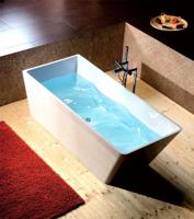 Vrijstaand Bad Sapho Herhis Gegoten Marmer 170x72x63 cm Wit - thumbnail