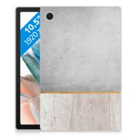 Samsung Galaxy Tab A8 2021/2022 Silicone Tablet Hoes Wood Concrete - thumbnail