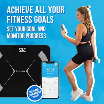 Silvergear Smart Personenweegschaal Zwart