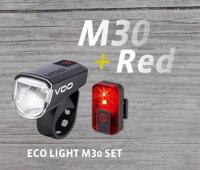 VDO verlichtingsset eco light m30 fl usb 30 lux + red rl - thumbnail