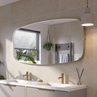 Ben Sandro Spiegel 140x4x80 cm Geborsteld Mat Goud - thumbnail