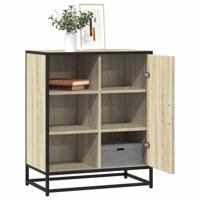 Dressoir 62x35x76 cm bewerkt hout sonoma eikenkleurig - thumbnail