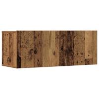 7-delig Tv-meubelset wandmontage bewerkt hout oud houtkleurig - thumbnail