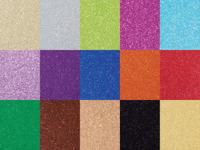 Glitterkarton folia 50x70cm 300gr 15vel 15kleuren - thumbnail