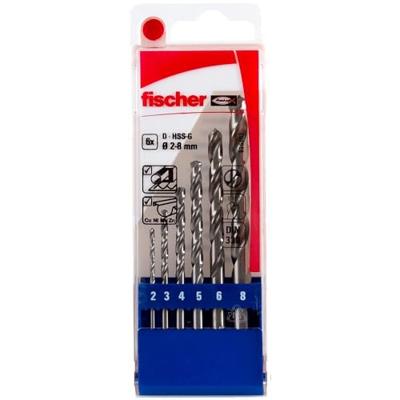 Fischer 536602 HSS-G HSS Metaal-spiraalboorset 6-delig 2 mm, 3 mm, 4 mm, 5 mm, 6 mm, 7 mm, 8 mm DIN 338 1 set(s) Fischer 536602 HSS-G HSS Metaal-spiraalboorset 6-delig 2 mm, 3 mm, 4 mm, 5 mm, 6 mm, 7 mm, 8 mm DIN 338 1 set(s)
