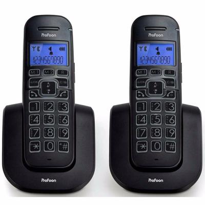 Profoon PDX-2808 DUO telefoon DECT-telefoon Nummerherkenning Zwart Profoon PDX-2808 DUO telefoon DECT-telefoon Nummerherkenning Zwart