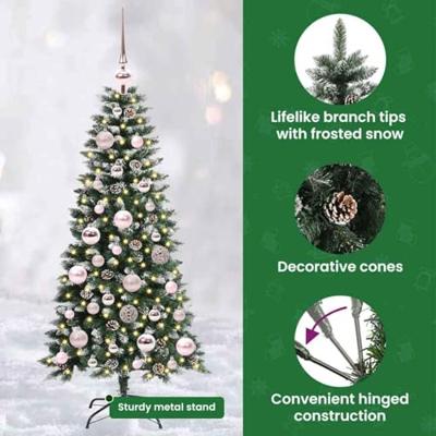 VidaXL Kunstkerstboom met 150 led groen 120 cm pvc en plastic en staal