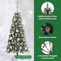 VidaXL Kunstkerstboom met 150 led groen 120 cm pvc en plastic en staal - thumbnail
