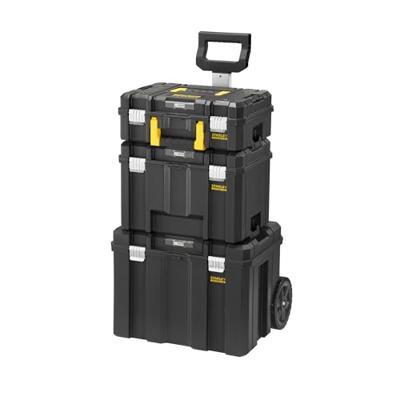 Stanley fatmax pro-stack 3 in 1 moduleerbare opbergkoffers gereedschapsbox (zwart/geel)