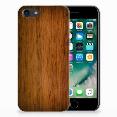 iPhone SE 2022 | SE 2020 | 8 | 7 | Bumper Hoesje | Donker Hout