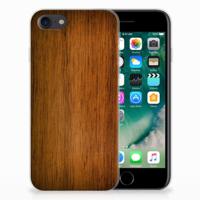 iPhone SE 2022 | SE 2020 | 8 | 7 | Bumper Hoesje | Donker Hout - thumbnail