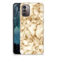 Nokia G21 | G11 | TPU | Siliconen hoesje | Marmer Goud - thumbnail