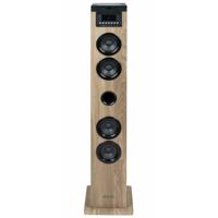 Torenluidspreker - THOMSON - Zwart/Hout - Bluetooth/CD/USB/SD, 60W, FM-radio, Afstandsbediening, Voeding 230V - thumbnail