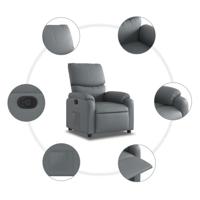 Fauteuil verstelbaar kunstleer grijs - thumbnail
