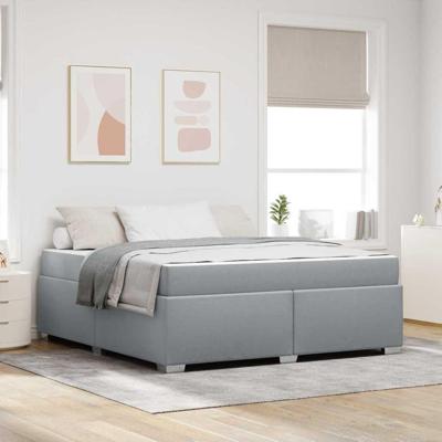 Bedframe Lichtgrijs 180 x 200 cm Stof
