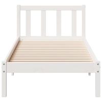 Bedframe extra lang zonder matras grenenhout wit 80x210 cm - thumbnail