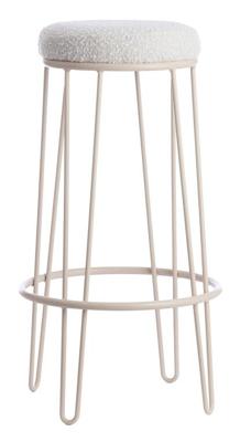 Light & Living Barkruk 'Alice' Bouclé, kleur Crème (zithoogte 73cm)