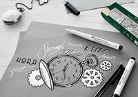 Faber Castell Kalligrafiepen Pitt - C 101 wit - thumbnail