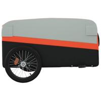 Fietstrailer 45 kg ijzer zwart en oranje - thumbnail