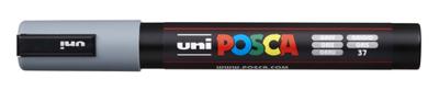 Uni-Posca Posca marker, afm pc-5m, lijndikte 2,5 mm, medium, grijs, 1 stuk