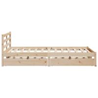 Bedframe zonder matras massief grenenhout 140x190 cm - thumbnail