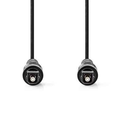 Nedis CAGL25000BK30 Optische Audiokabel Toslink Male Toslink Male 3.00 M Rond Pvc Zwart Label