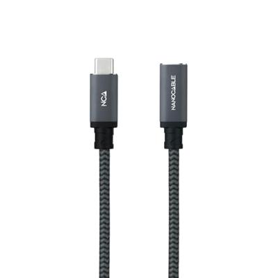 Nanocable 10.01.4501-L150-COMB USB 3.2 Gen2X2 kabel, 100 W, 4K/60 Hz, USB-C/M-USB-C/H, zwart/grijs, 1,5 m