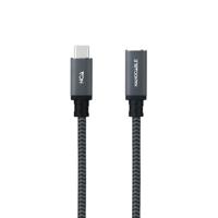 NANOCABLE 10.01.4501-COMB USB 3.2 Gen2X2 kabel, 100 W, 4K/60 Hz, USB-C/M, USB-C/H, zwart/grijs, 1 m - thumbnail