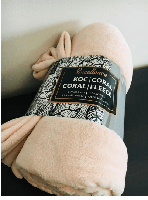 Sweet Home fleeceplaid koraal 150x200cm - thumbnail