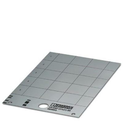 Phoenix Contact 0828779 US-EMP (27X27) Apparaatmarkering Montagemethode: Vastklemmen Markeringsvlak: 27 x 27 mm Wit Aantal markeringen: 150 10 katernen