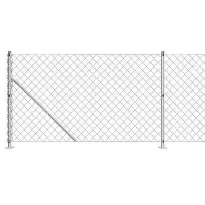 Gaashek met flens 0,8x10 m zilverkleurig
