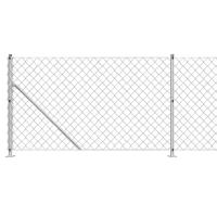 VidaXL Gaashek met flens 0,8x10 m zilverkleurig - thumbnail