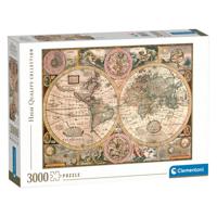 Clementoni puzzel antieke wereldkaart, 3000st. - thumbnail