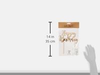 Cake topper Happy Birthday goud - thumbnail