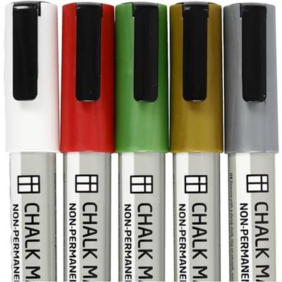 Creativ Company Krijt markers metallic kleuren, 5st. Creativ Company Krijt markers metallic kleuren, 5st.