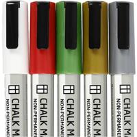 Creativ Company Krijt markers metallic kleuren, 5st. - thumbnail