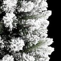 VidaXL Kunstkerstboom met sneeuw smal 150 cm pvc en pe - thumbnail
