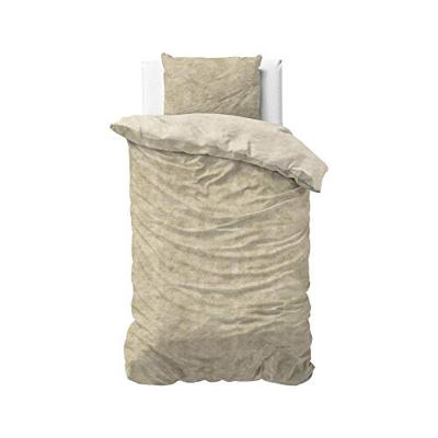 Sleeptime Flanel Washed Cotton Taupe 140 x 200/220 cm