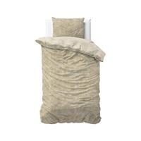 Sleeptime Flanel Washed Cotton Taupe 140 x 200/220 cm - thumbnail